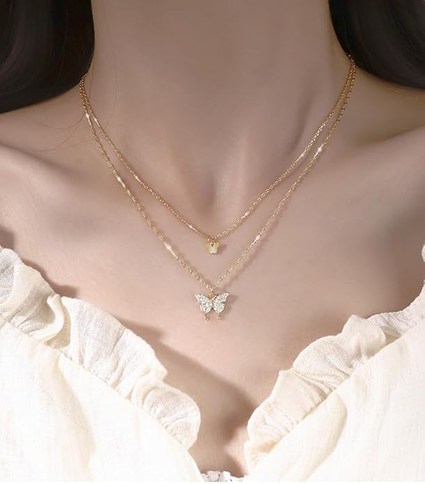 Crystal Butterfly Necklace