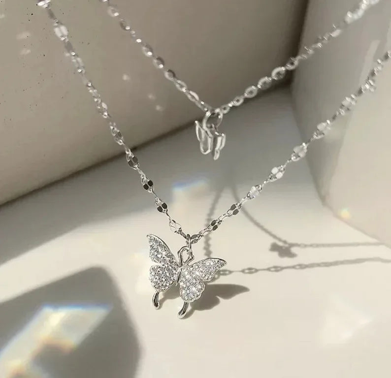 Crystal Butterfly Necklace